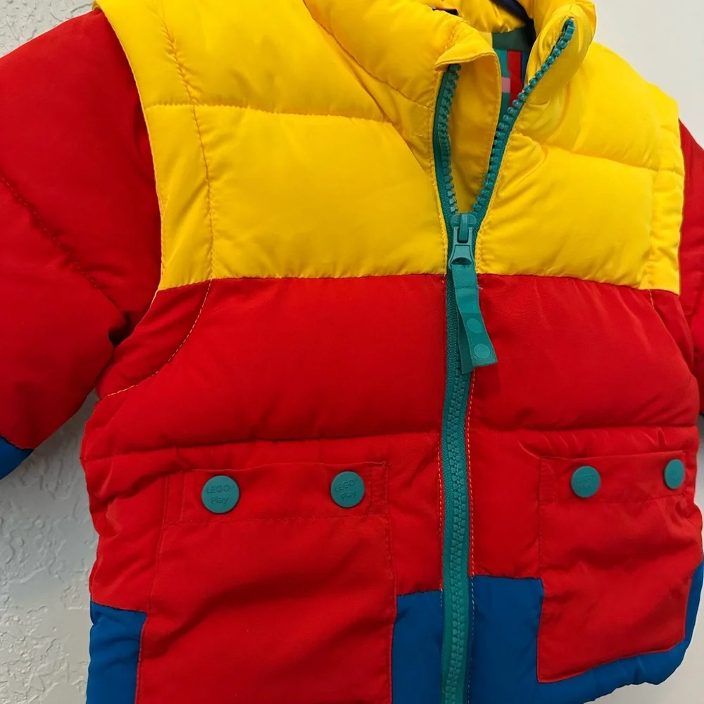 LEGO‎ Collection x Target Baby Adaptive Color Block Puffer Jacket, 12 mo